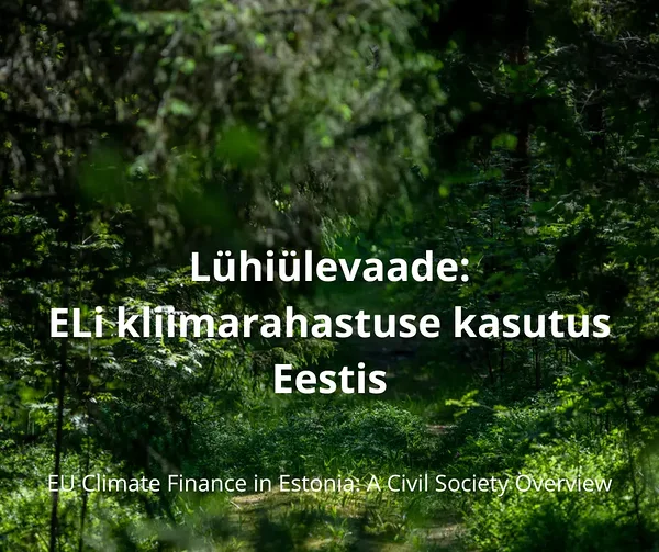 Lühiülevaade: ELi kliimarahastuse kasutus Eestis