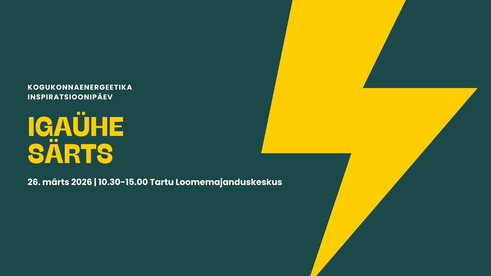 KUTSE kogukonnaenergeetika inspiratsioonipäevale “Igaühe särts!”